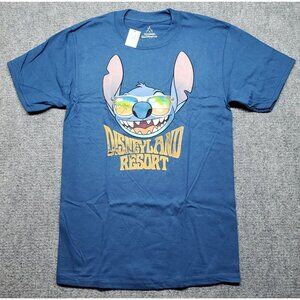 Hanes Disneyland T-Shirt Mens S Blue Lilo & Stitch Disneyland Resort Cotton New
